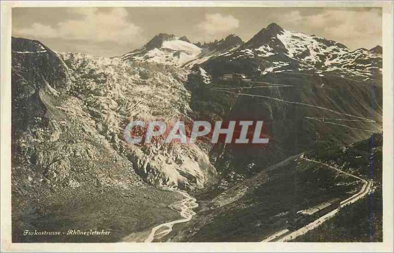 Postcard Old Furkastrasse Rhonegletscher