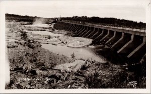 Island Falls Saskatchewan SK Power Station Unused Real Photo Postcard H36