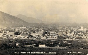 Mexico Vista De Monterrey Mexico RPPC  06.43