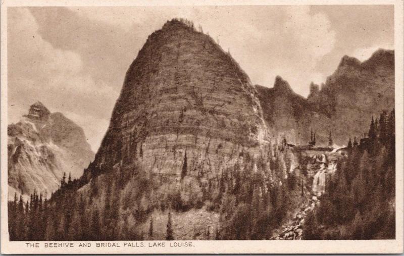 The Beehive and Bridal Falls Lake Louise Alberta AB Byron Harmon Postcard E33 