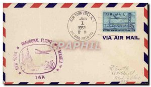 Letter USA Inaugural Flight Miami New York January 1, 1958