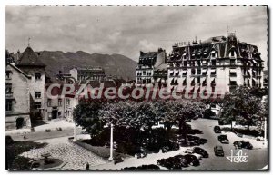 Old Postcard Aix les Thermes Bans up City Hall and Hotel Astoria