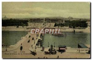 Old Postcard Paris Concorde Square