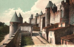 Vintage Postcard 1910's Les Hautes Lices Carcassonne Cite France