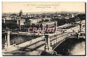 Postcard Old Paris Pont Alexandre III