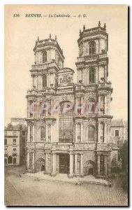 Old Postcard Rennes La Cathedrale