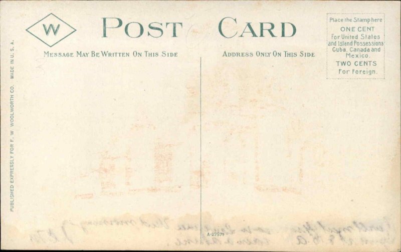 Fall River Massachusetts MA Pilgrim Congregational Church c1910 Postcard