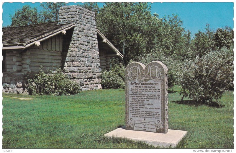 Ten Commandments Stone , International Peace Gardens , Canada , 50-60s