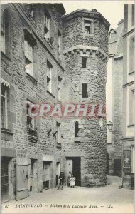 Postcard Old Saint Malo House of Anne Duschesse