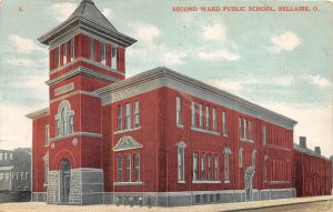 G98/ Bellaire Ohio Postcard c1910 Second Ward Public School Building 22