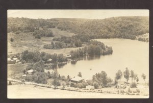 RPPC ALPHONSE QUEBEC CANADA LAKE VERT BIRDSEYE VIEW REAL PHOTO POSTCARD