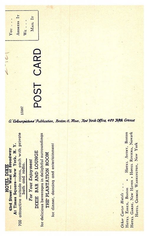 New York City , Hotel Dixie