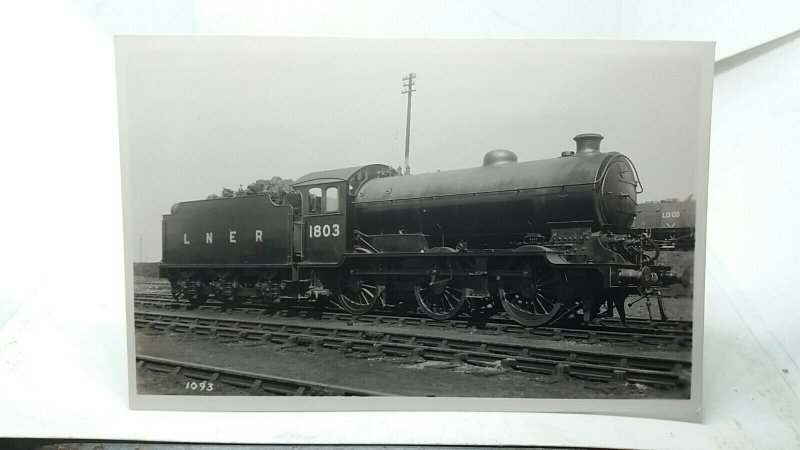 Steam Train Locomotive 1803 64905 March Loco Shed Vintage Railway Postcard LNER