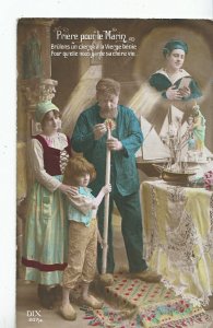 Religion Postcard - Priere Pour Le Marin - Man & Boy Lighting A Candle   MB1825