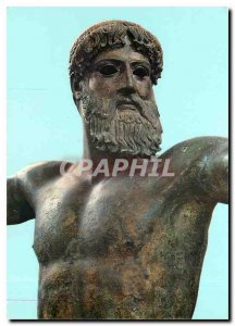 Postcard Modern Athens Museum Nat Archaeologique Bronze statue of Poseidon