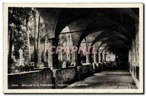 Old Postcard Assisi Basilica di francesco s Chiostro Del Cimitero