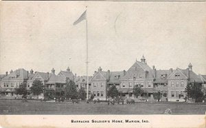 Marion Indiana birds eye view Soldier's Home barracks antique pc ZC549340