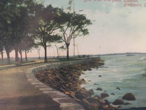 Postcard Hand Tinted  Seawall & Point Lookout, Bridgeport, CT.  1911  Y7