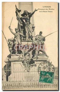 Old Postcard Limoges Monument Mobile Haute Vienne