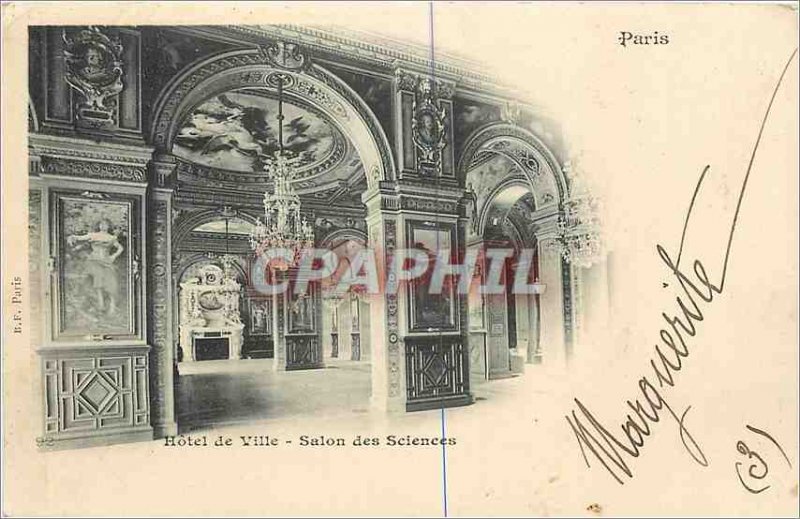 Old Postcard Paris City Hall Science Fair