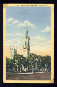 Columbus, Georgia/GA Postcard, First Presbyterian Church