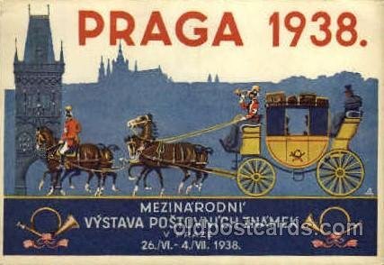 Praga 1938 Larger Approx 4 x 5 1/2 Unused light crease right top corner, ligh...