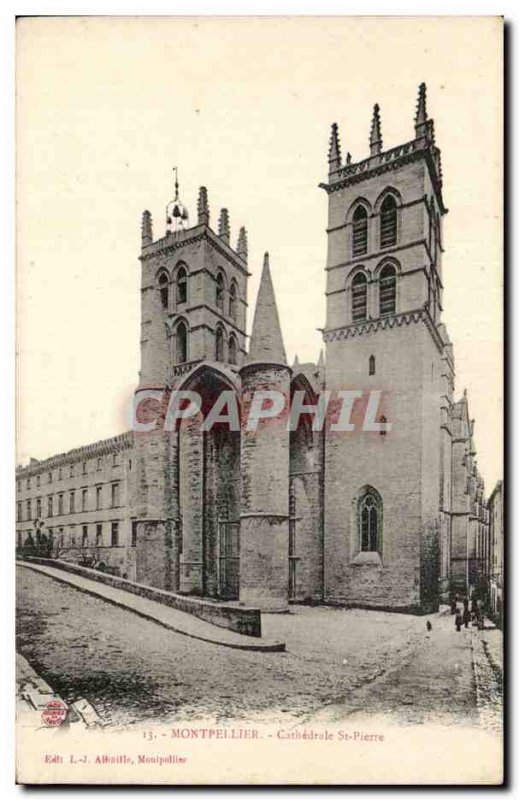Montpellier Old Postcard Cathedrale St Pierre