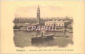  Vintage Postcard Venezia - Panorama della Citta visto dall' Insulated di S. Gio