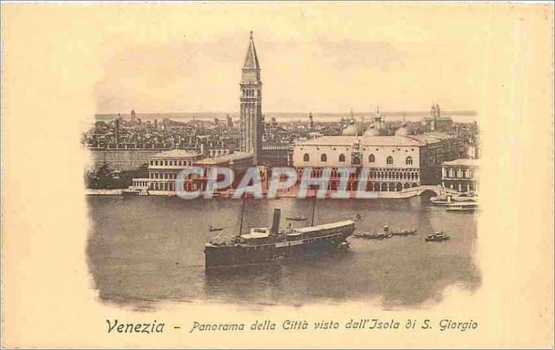  Vintage Postcard Venezia - Panorama della Citta visto dall' Insulated di S. Gio