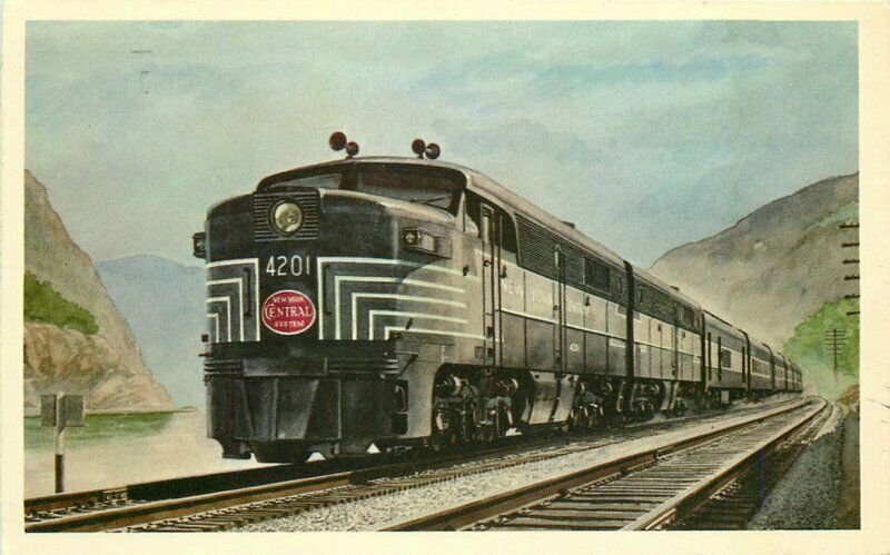 1969 Pittsburgh Lake Erie Railroad Train Teich Postcard 12582