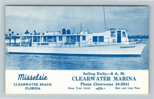 Clearwater Florida, Misselsie Deep Sea Fishing Boat Advertising, Chrome Postcard