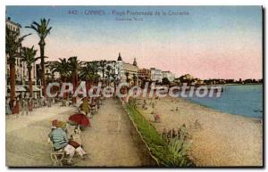 Postcard Old Beach Cannes Croisette Promenade