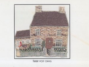 Kirkby Post Office & Pillar Box Yorkshire Painting Postcard