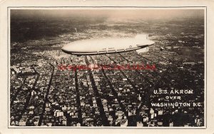 DC, Washington, District of Columbia, USS Akron, Airship, RPPC