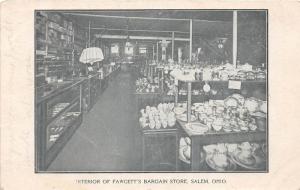 E70/ Salem Ohio Postcard Columbiana County 1909 Fawcett's Bargain Store Interior