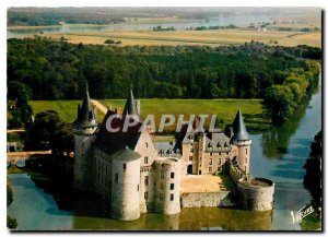 Postcard Modern Wonders of Sully sur Loire Loire Valley Loiret The castle Aer...