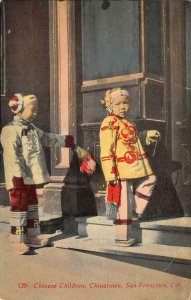 San Francisco CHINESE CHILDREN Chinatown c1910s Vintage Postcard