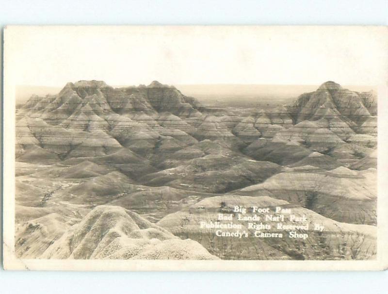 Pre-1950 rppc NICE VIEW Badlands National Park - Rapid City SD i9943