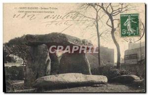 Old Postcard Dolmen Megalith Dolmen Saint Nazaire trilithon