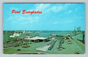 Ft Lauderdale FL-Florida, Port Everglades, Chrome Postcard