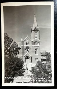 Vintage Postcard 1940s Sacred Heart Catholic Church, Valley Park, Missouri (MO)