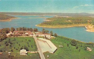 BULL SHOALS, AR Arkansas CROW-BARNES RESORT~Bird's Eye View  ROADSIDE  Postcard