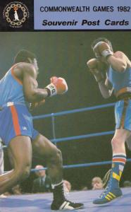 Delroy Parks Philip McElwaine Boxing Australia 1982 Commonwealth Games Postcard