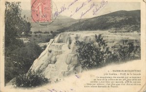 Algeria Postcard Hammam-Meskoutine waterfall