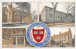 BOSTON MASSACHUSETTS HARVARD UNIVERSITY MULTI-VIEW POSTCARD 1907 *****