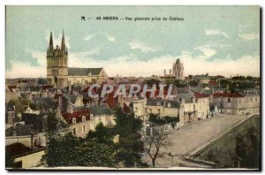 angers Old Postcard General view taken from the castle