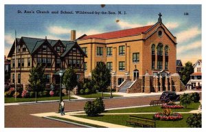 Postcard CHURCH SCENE Wildwood New Jersey NJ AQ6235