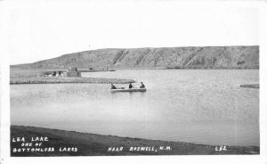 New Mexico Roswell Lea Lake Bottomless L52 RPPC Photo Postcard 22-2740