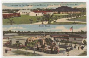 Barnum Bailey Ringling Bros Circus Quarters Sarasota Florida postcard