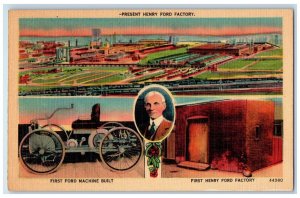 c1940 Present Henry Food Factory First Ford Machine Built Vintage Postcard 